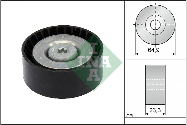 Deflection/Guide Pulley, V-ribbed belt